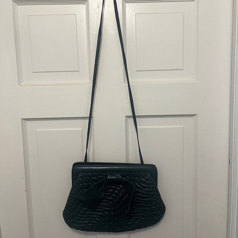 Miller & Rhoads Green Genuine Leather Purse Made In Italy